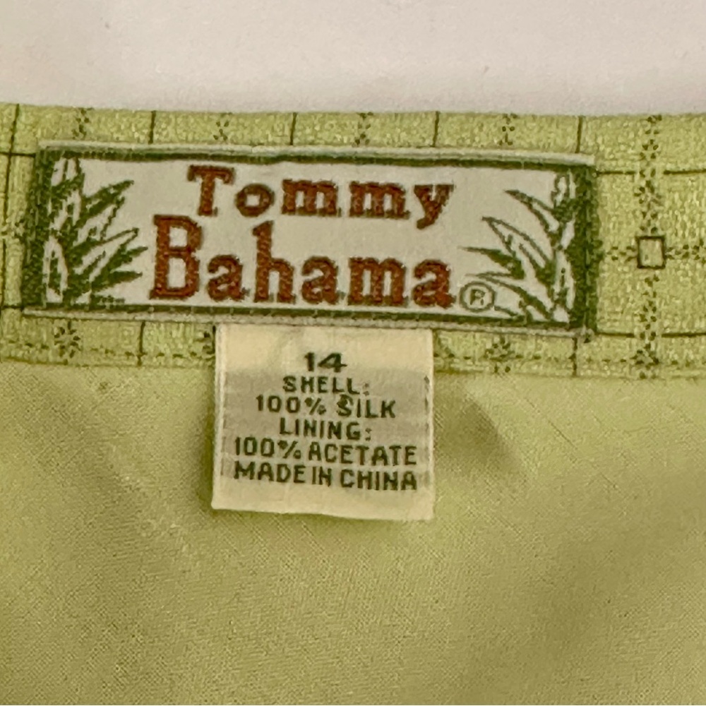 Tommy Bahama 100% silk Light Green Skirt size 14 - Picture 4 of 7